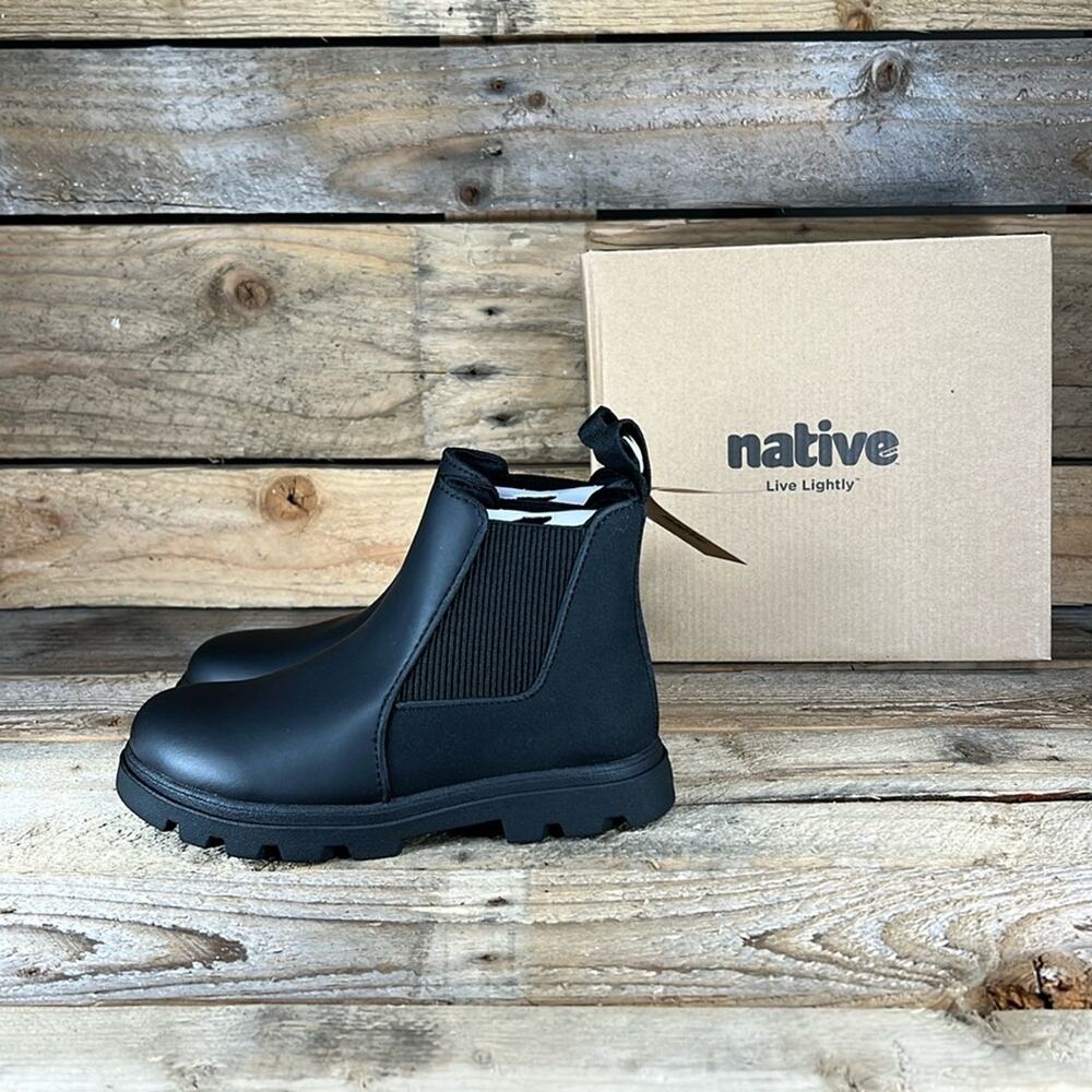 Native Shoes Kids Black Chelsea Boots